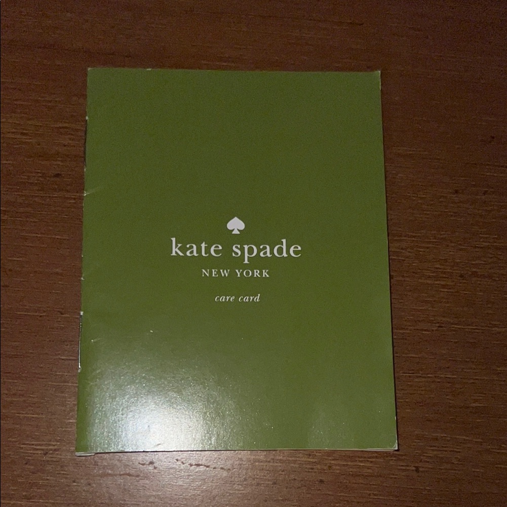 Kate Spade Green Care Booklet